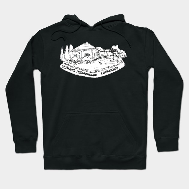 LINGGARJATI AGREEMENT BUILDING Hoodie by Tupai Art